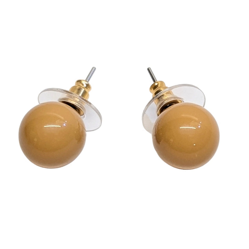 Antura Balloon Stud Earrings Cappuccino AOJ10065 side