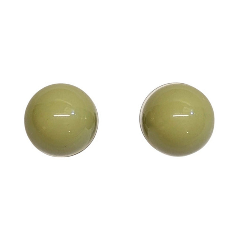 Antura Balloon Stud Earrings Moss AOJ10065 front