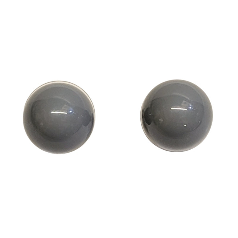 Antura Balloon Stud Earrings in Smoke AOJ10065 front