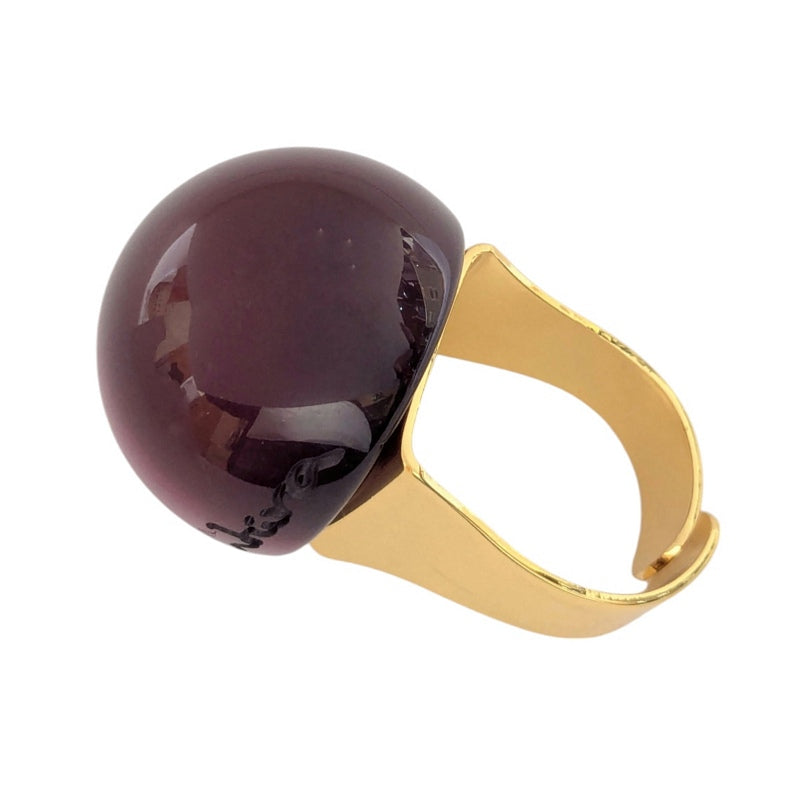 Antura Large Balloon Ring in Plum AAJ93013 angle