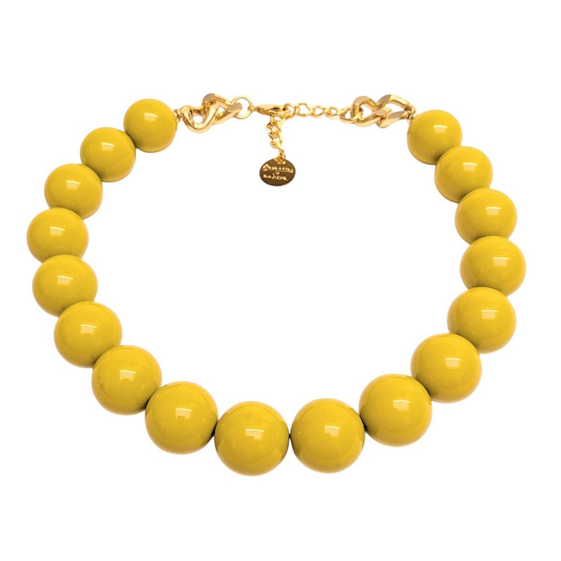 Antura Balloon Full Necklace ACJ910175 Custard flat