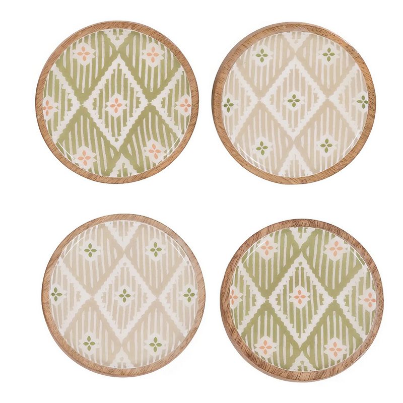 Anya Wooden Coasters Set of 4
