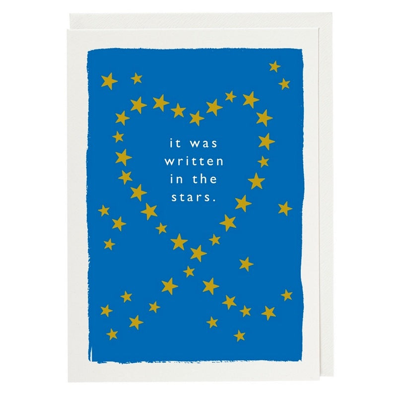 Archivist Gallery Anniversary Card Written In The Stars QP697 front