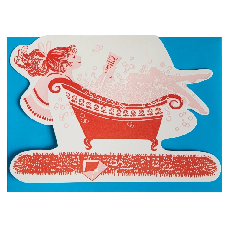 Archivist Gallery Lady In The Bath Cut Out Card QC019 front