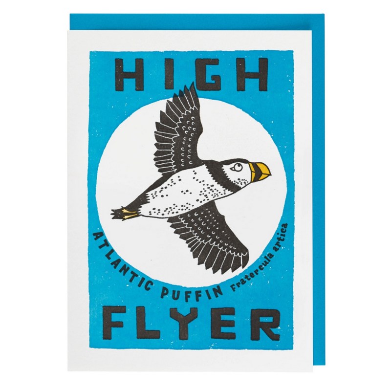 Archivist Gallery Puffin Island High Flyer Card QP731 front