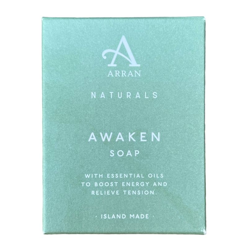 Arran Aromatics Awaken Soap Bar Mint & Eucalyptus box front