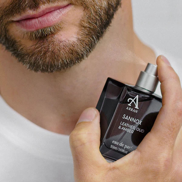 Arran Aromatics Sannox Men's Eau de Parfum SAN006 in use