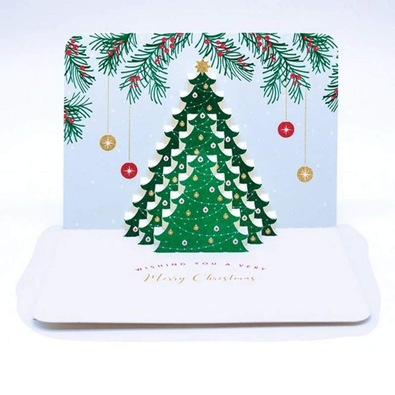 Art File 5 Luxury Pop Up Xmas Cards Christmas Tree PPBOX30 front