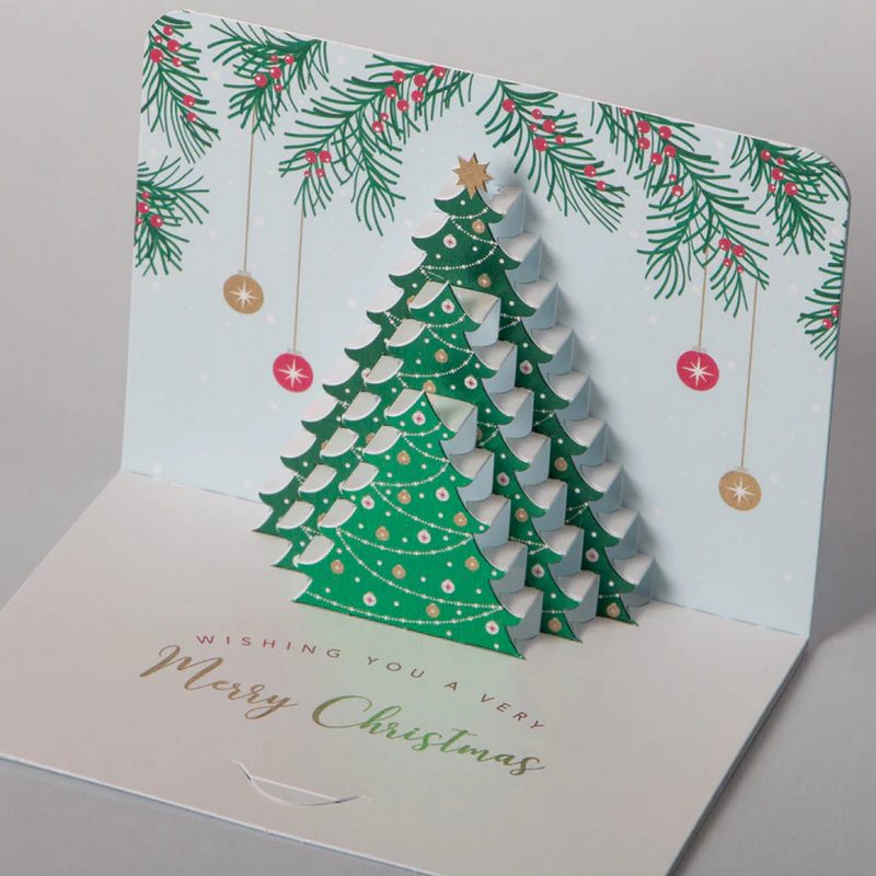 Art File 5 Luxury Pop Up Xmas Cards Christmas Tree PPBOX30 side