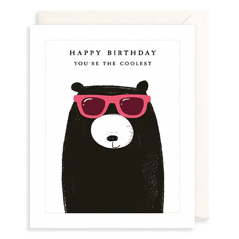 Art File Bear In Sunglasses Happy Birthday Card BE41 front
