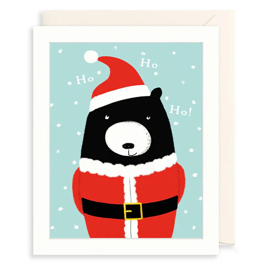 Art File Bear Santa Christmas Card BEX14 front