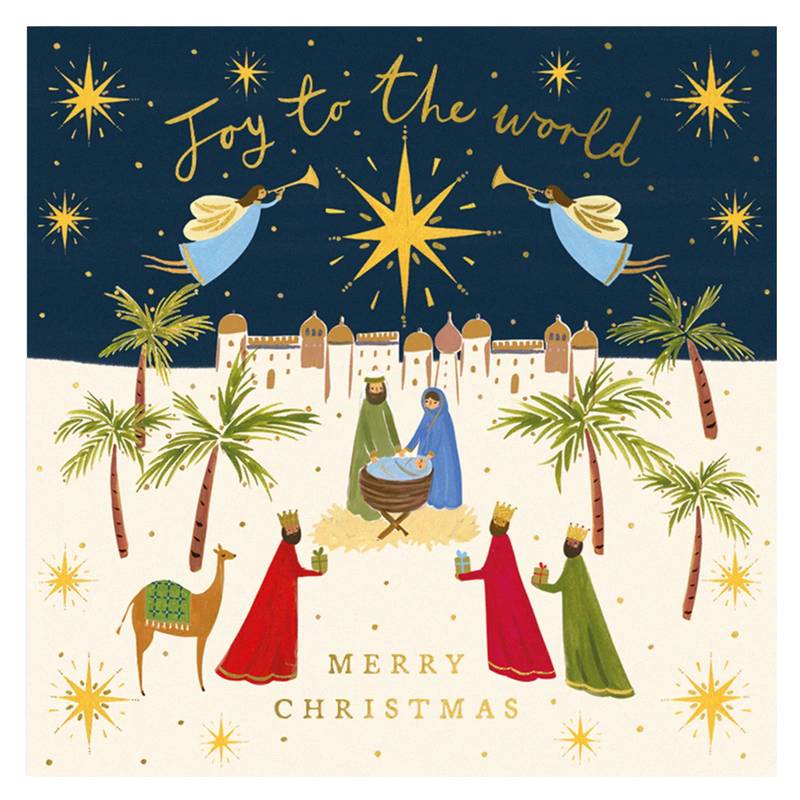 Art File Bethlehem Joy To The World Christmas Card Charity Pack XP420 front