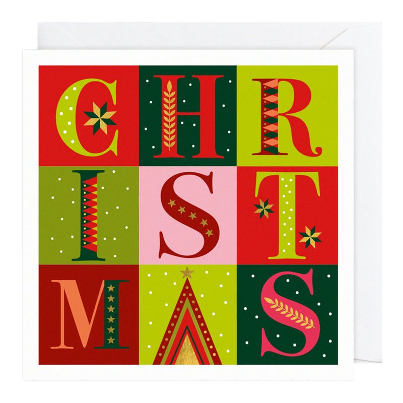 Art File Bright Text Christmas Cards 6 Pack XP411 main