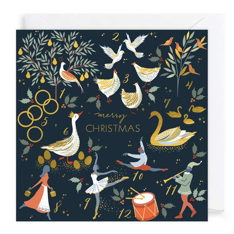 Art File Christmas Cards 10 Pack 12 Days & Geese WAX100 style 2
