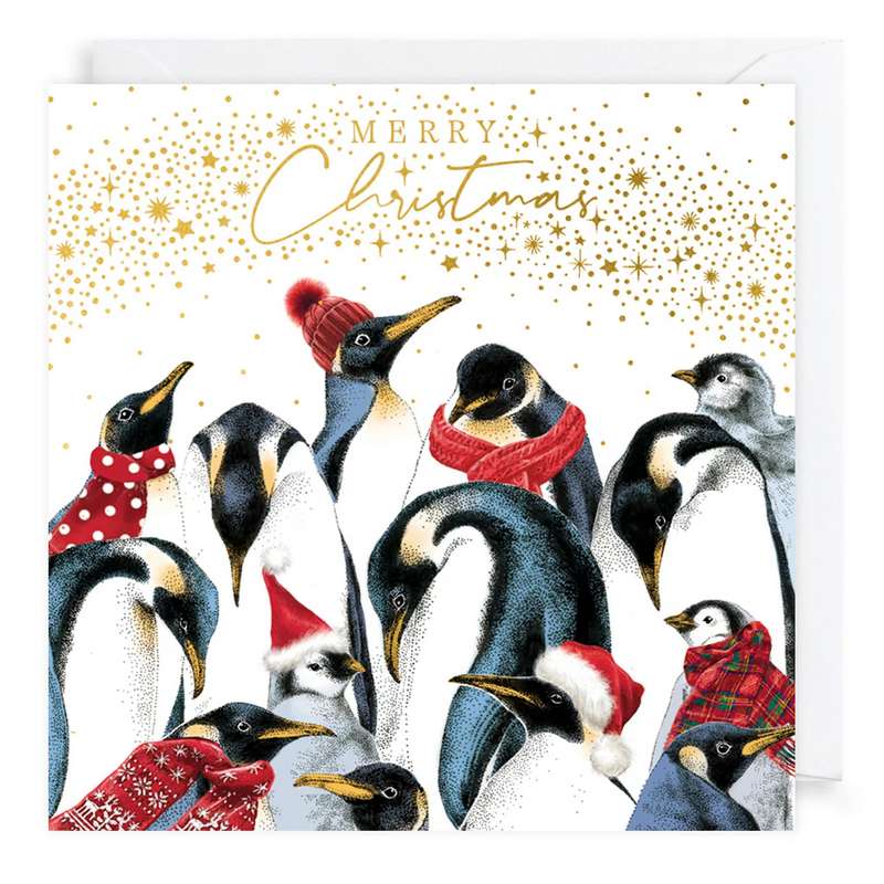 Art File Christmas Cards 10 Pack Penguins WAX107 Style 1