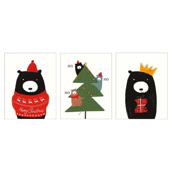 Art File Christmas Cards 12 Pack Bear TRIX23 main