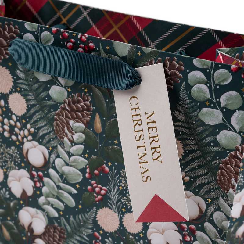 Art File Christmas Gift Bag Landscape Winter Berry GBX237 tag