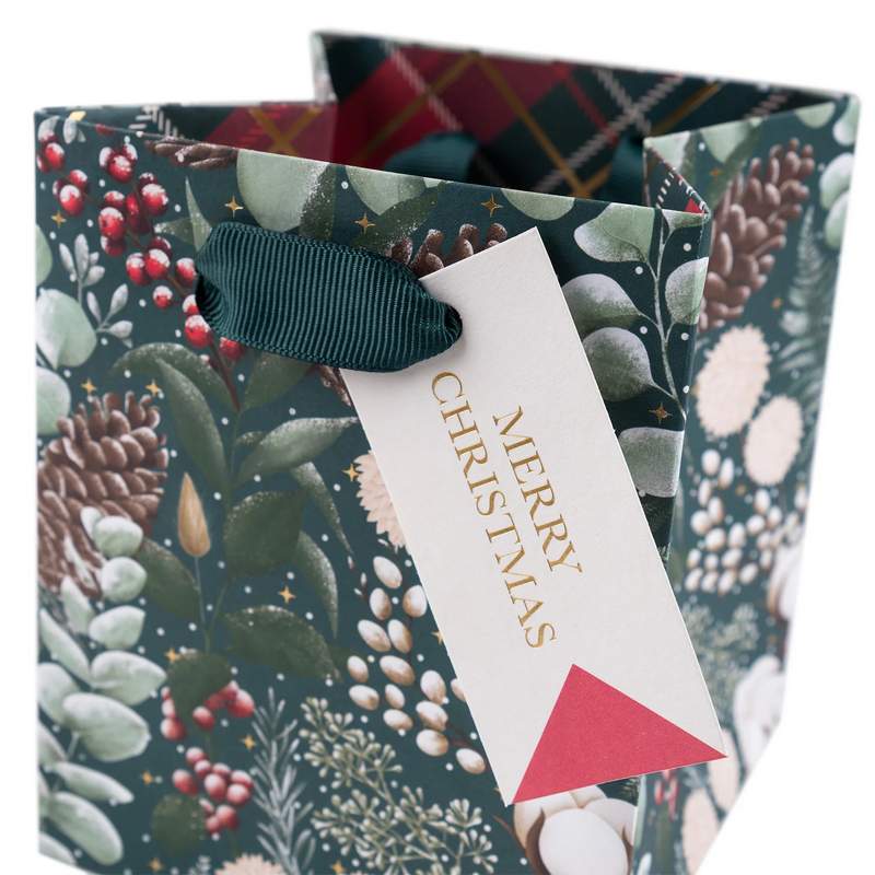 Art File Christmas Gift Bag Small Winter Berry GBX238 tag