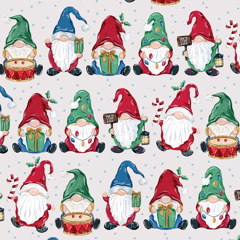 Art File Christmas Gift Wrap 3m Roll Going Gnome RWX53 detail