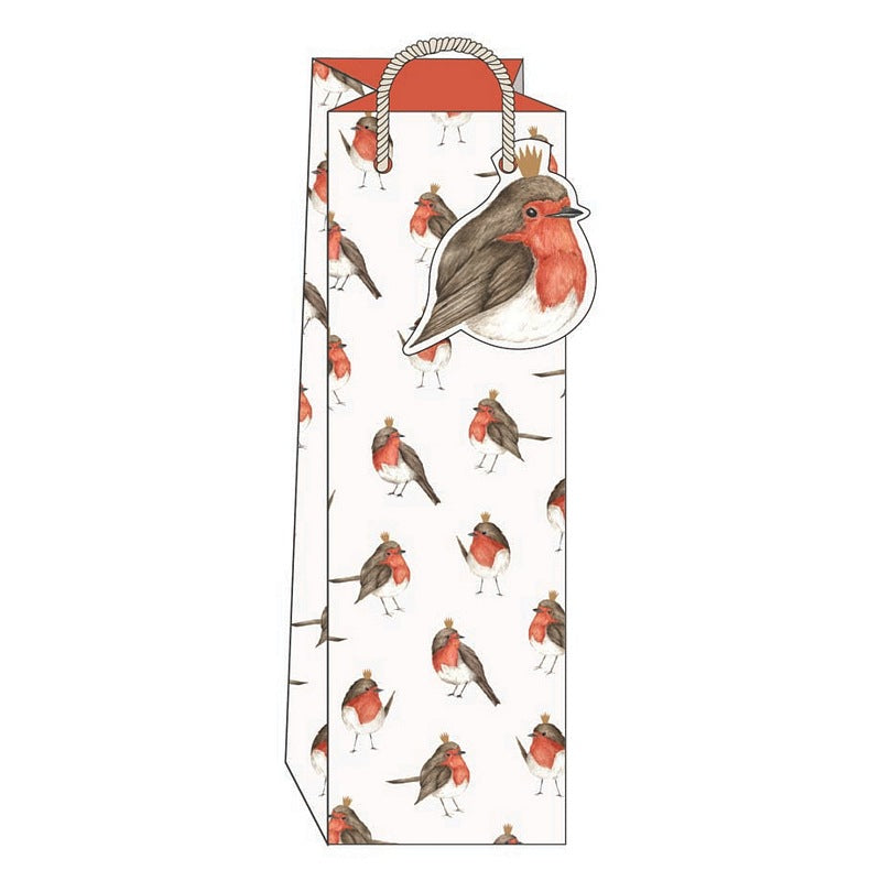 Art File Christmas Robins Bottle Gift Bag GBX159 main