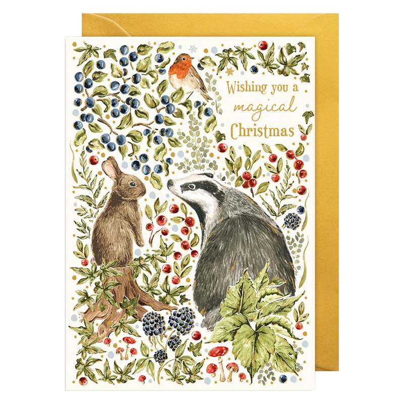 Art File Countryside Badger Christmas Card CNX06 front