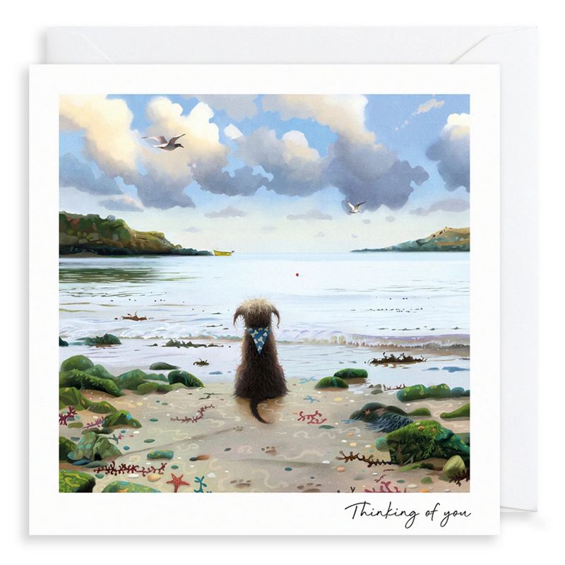 Art File Dog At The Seaside Thinking Of You Card TY07 main