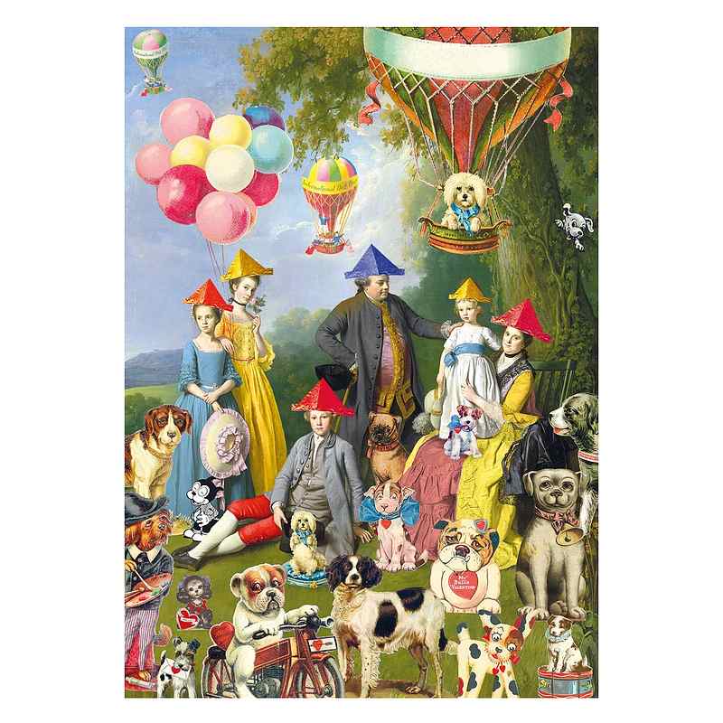 Art File Dogs Picnic Balloons Card HG03 front