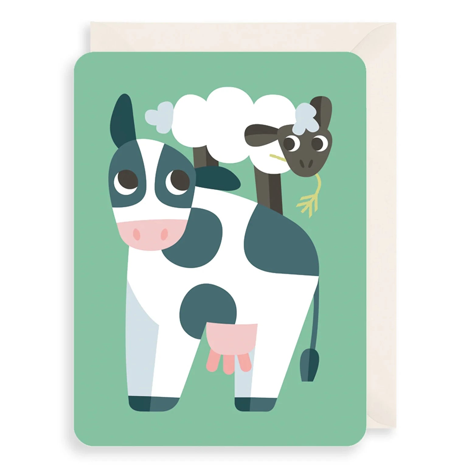 Art File Greetings Card Cow and Sheep ZZ04 front