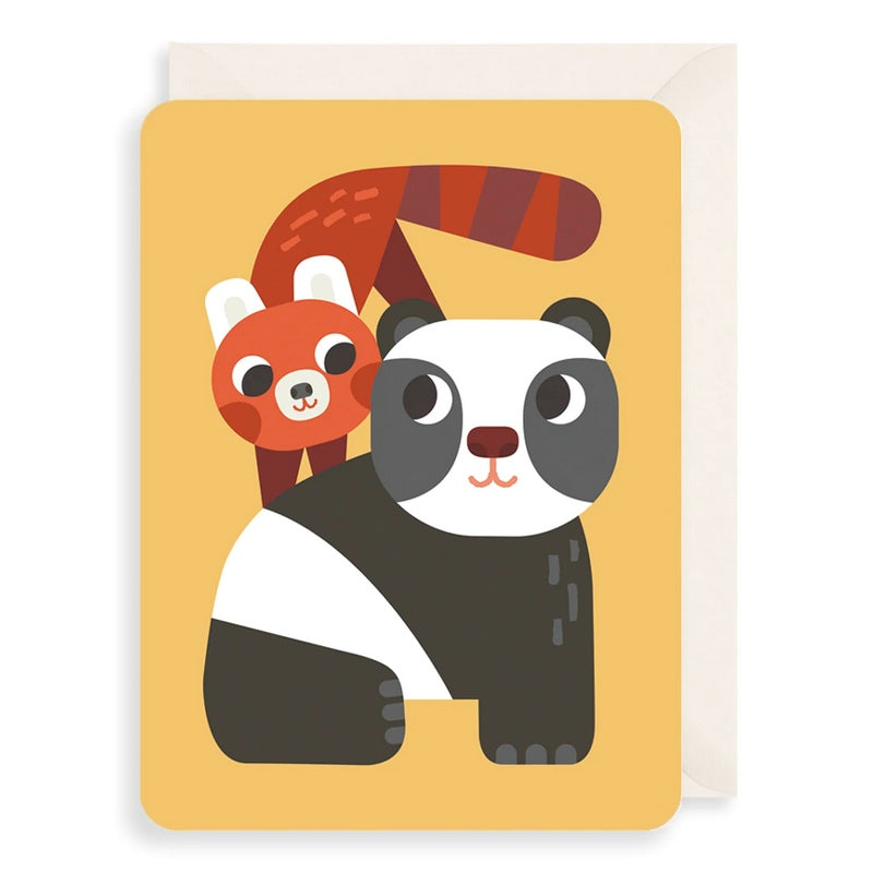 Art File Greetings Card Pandas ZZ03 front