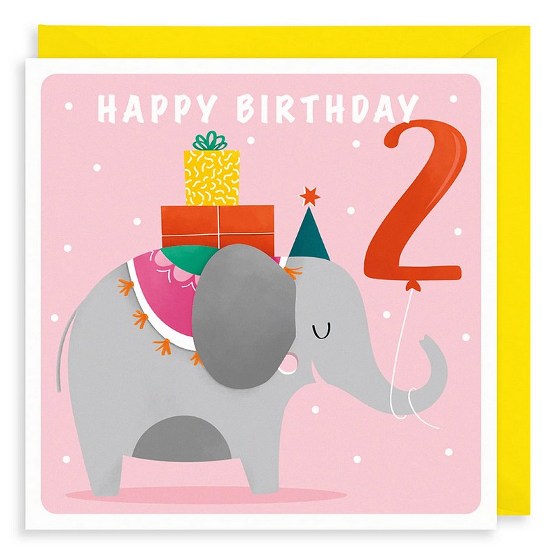 Art File Happy Birthday 2 Elephant WSG02 front