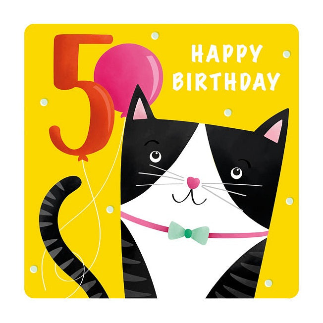 Art File Happy Birthday 5 Cat WSG05 front