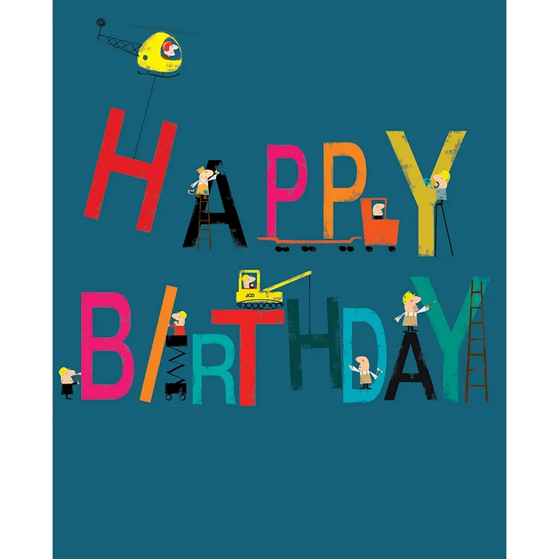 ArtFile Happy Birthday Construction Card IP120 front