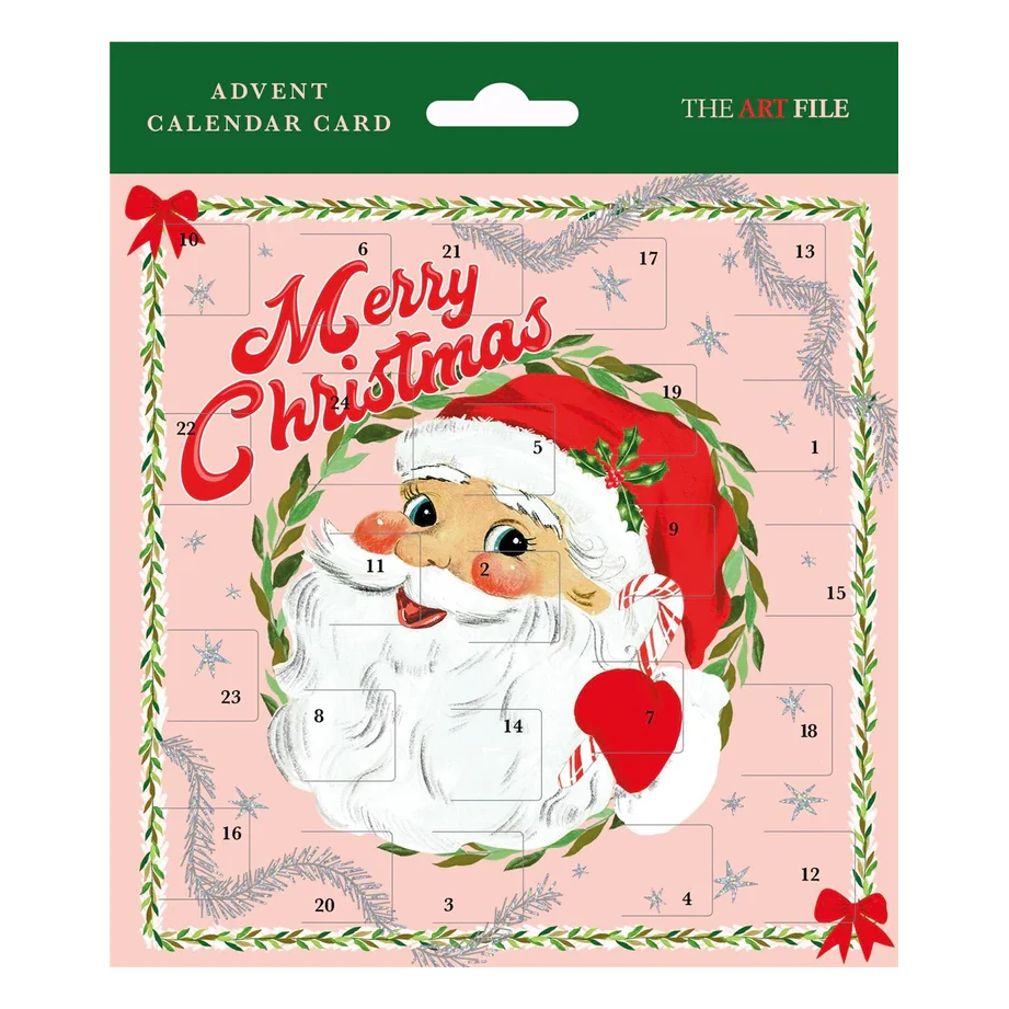 Art File Kitchsmas Advent Calendar Card Santa Face AVC21 package