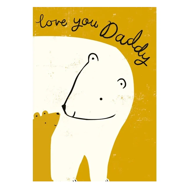 Art File Love You Daddy Bears Father's Day Card RAD06 front