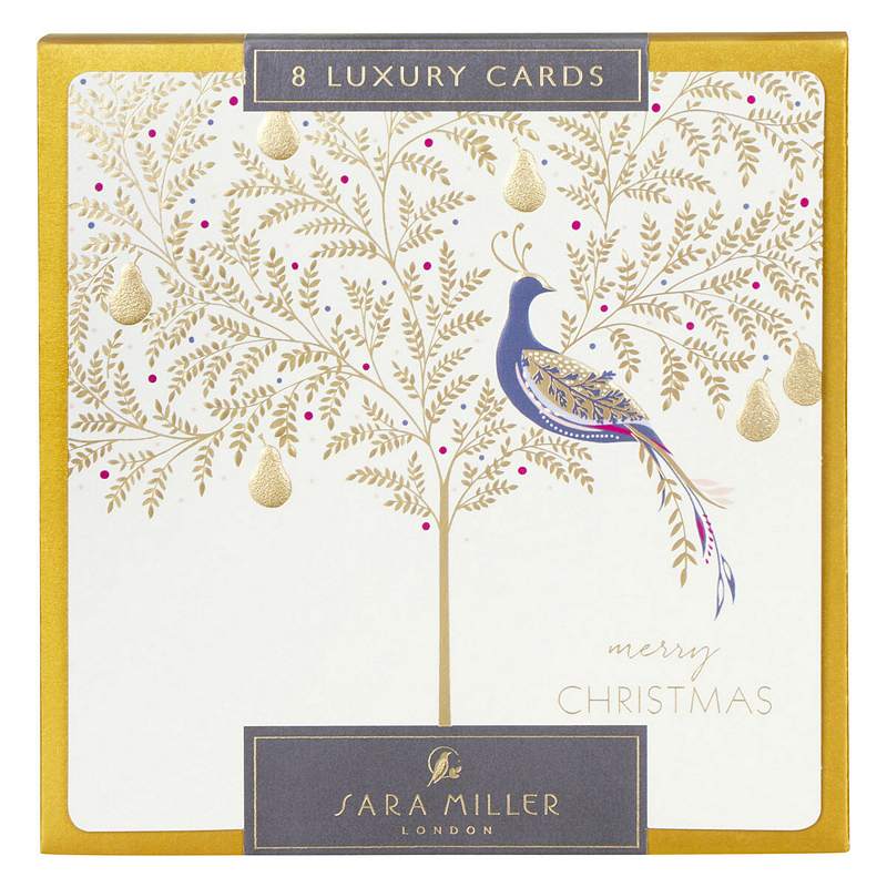 Art File Luxury Christmas Cards Bird & Gold Pears LBX92 box front