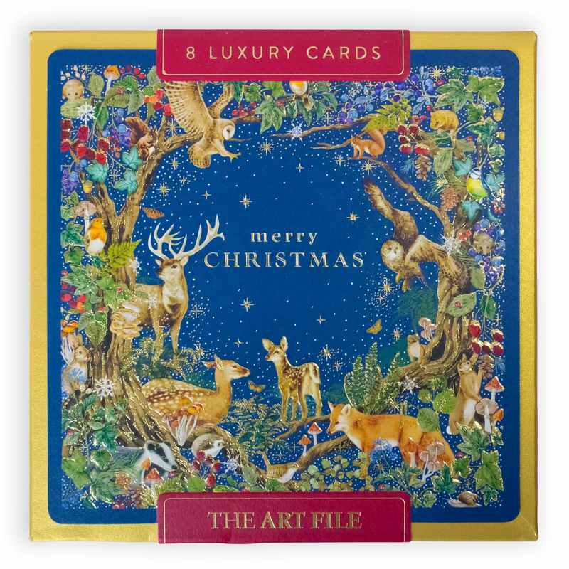 Art File Luxury Christmas Cards Into The Forest LBX99 front