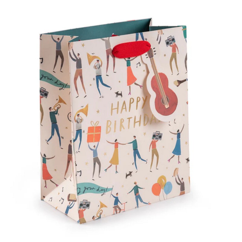 Art File Maestro Happy Birthday Medium Gift Bag Portrait GB278 front