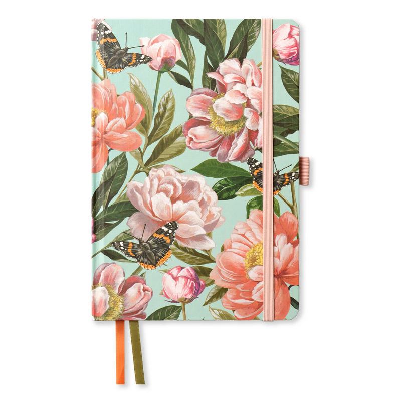 Art File Peonies A5 Hardback Notebook NTB06 front