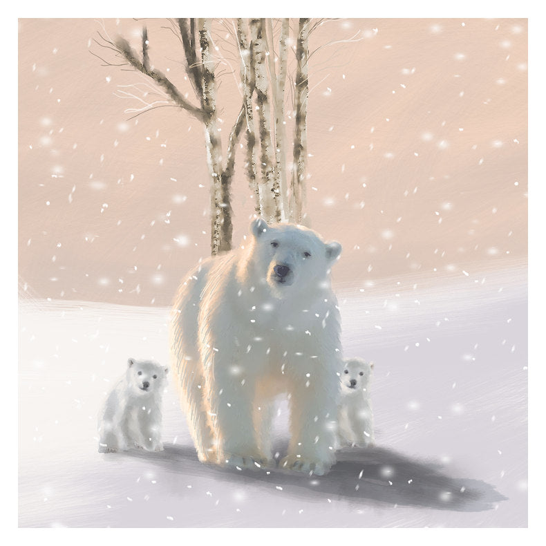 Art File Polar Bear Family Christmas Cards 6 Pack XP392 front