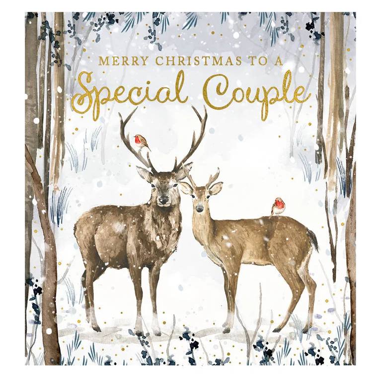 Art File Special Couple Deer Christmas Card AFRX264 front