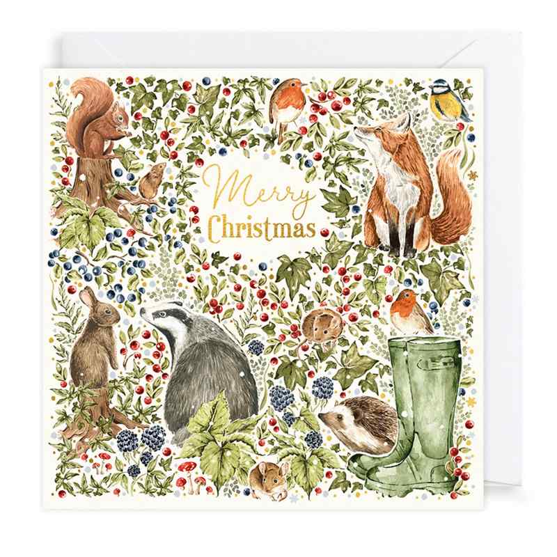 Art File Xmas Cards 6 Pack Countryside Christmas XP410 envelope