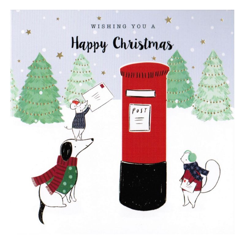 Art File Xmas Cards 6 Pack Frank & Post Box XP378 front