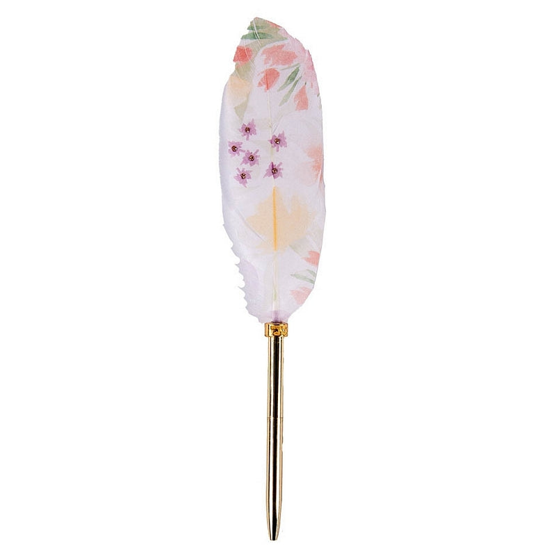 ArteBene Feather Pen Floral Art on White 230112 front