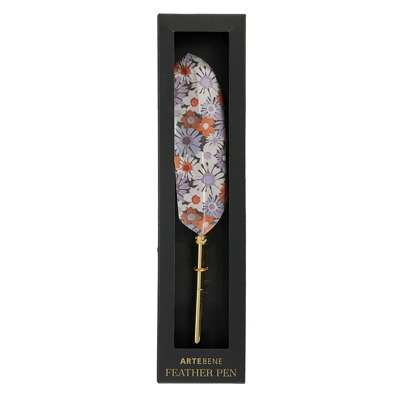 ArteBene Feather Pen Multicoloured Floral Art 230217 boxed