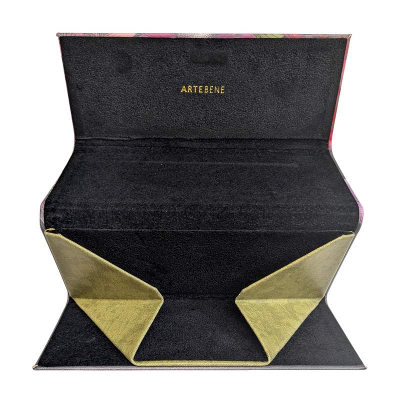 ArteBene Fold-flat Floral Glasses Case 210602 open