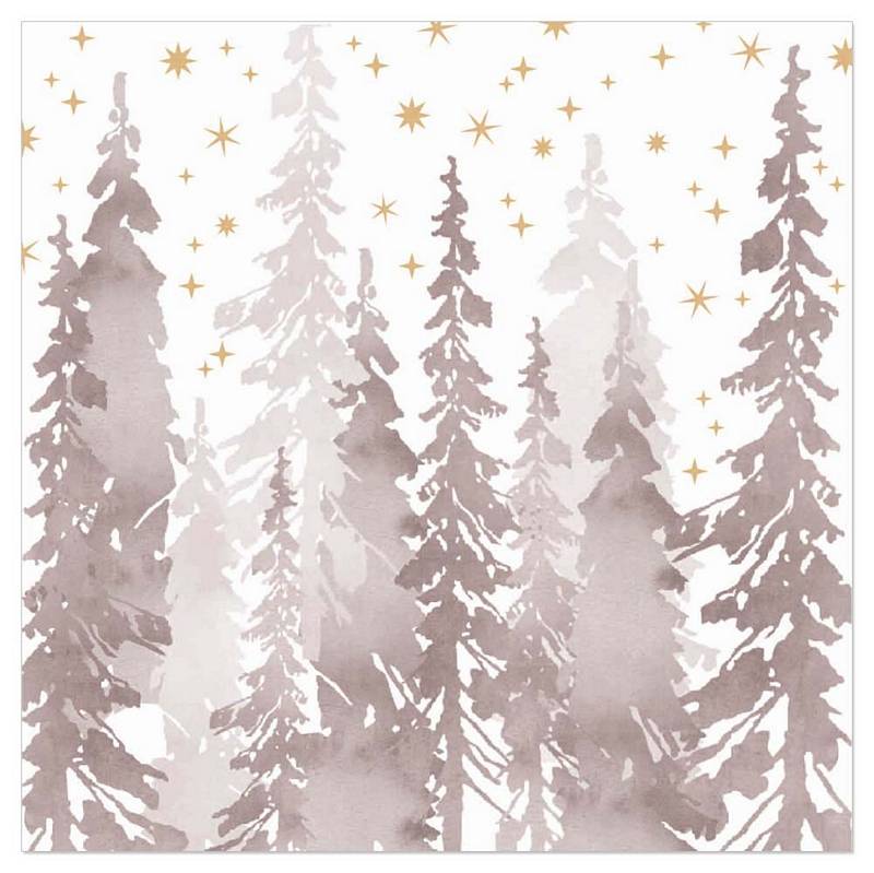 ArteBene Paper Napkins Forest Scene Taupe 132971 front