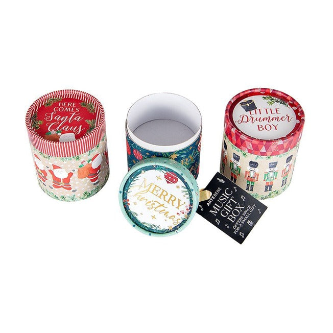 Artebene Christmas Music Gift Box Round Assorted 210575 open