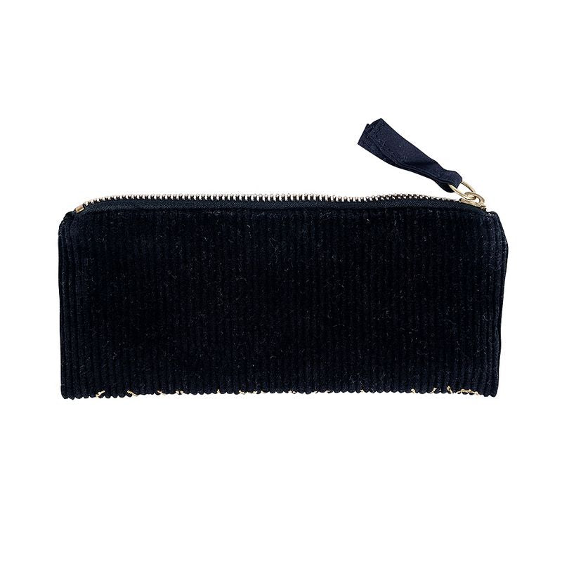 Artebene Cord Pouch Black with Gold Design 241156 back