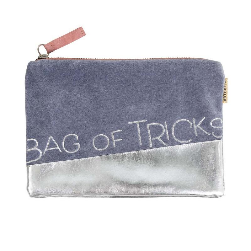 Artebene Cosmetics Bag Mauve Velvet Bag Of Tricks 241031 front