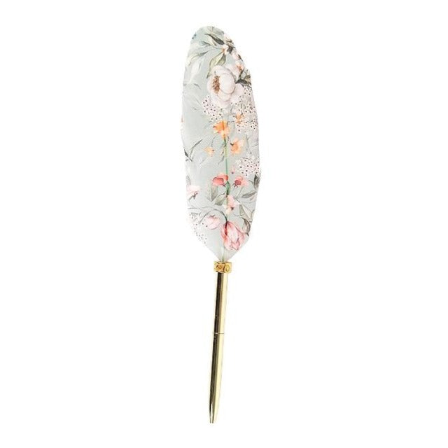Artebene Feather Pen Floral Art on Aqua 220755 main